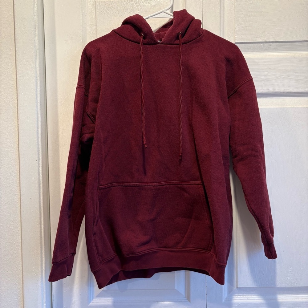 Vintage Maroon Alstyle Apparel & Activewear Long Sleeve Hoodie - Size Medium